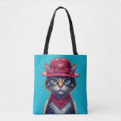 Valentijn Pet Kat Tote Bag (Voorkant)
