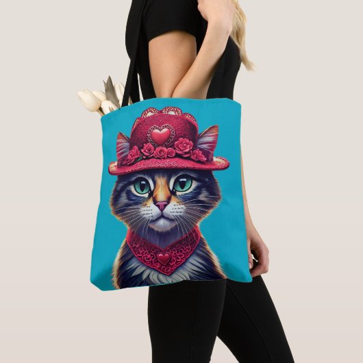 Valentijn Pet Kat Tote Bag (Dichtbij)