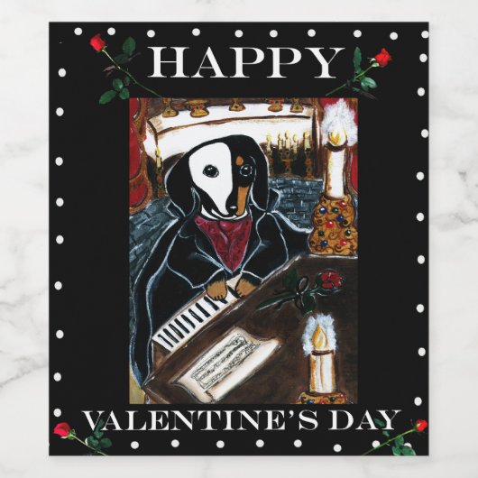 Valentijn Phantom Doxie Wijn Etiket (Enkel label)