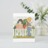Valentijn Picket Fence Feestdagenkaart (Staand voorkant)