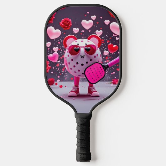 Valentijn Pickleball Love – Heart & Paddle Design (Voorkant)