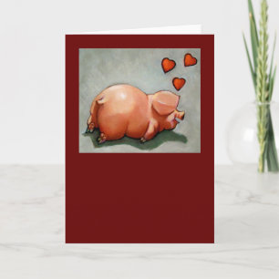 VALENTIJN PIGGY: KUNSTWERK: HARTEN FEESTDAGEN KAART