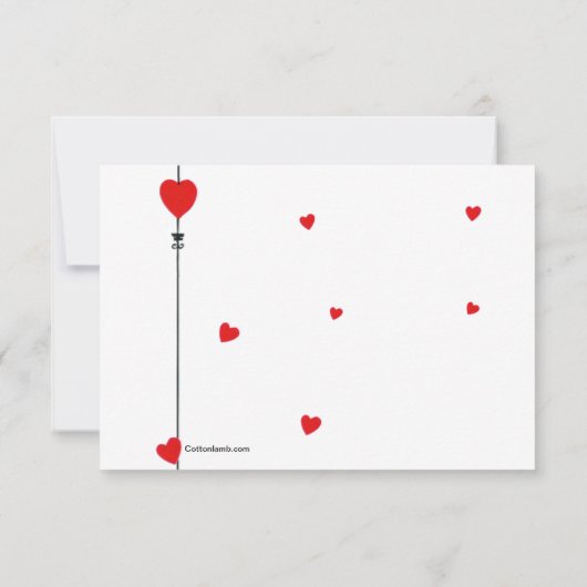 Valentijn Piglet Uitnodiging (Achterkant)