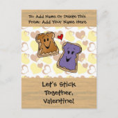 Valentijn Pindakaas en Jelly Feestdagenkaart (Voorkant)