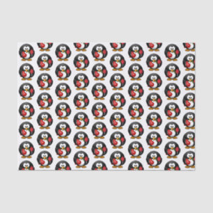 Valentijn Pinguïn met chocolade en Rozen Gift Tissuepapier