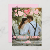 Valentijn Pink Hearts Overlay Voeg je eigen foto t Kaart (Voorkant / Achterkant)