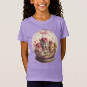 Valentijn Pink Village Snowglobe T-shirt