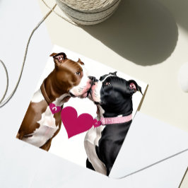 Valentijn Pit Bulls Sweethearts Liefde Feestdagenkaart