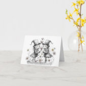 Valentijn Pixies Kaart (Gele Bloem)