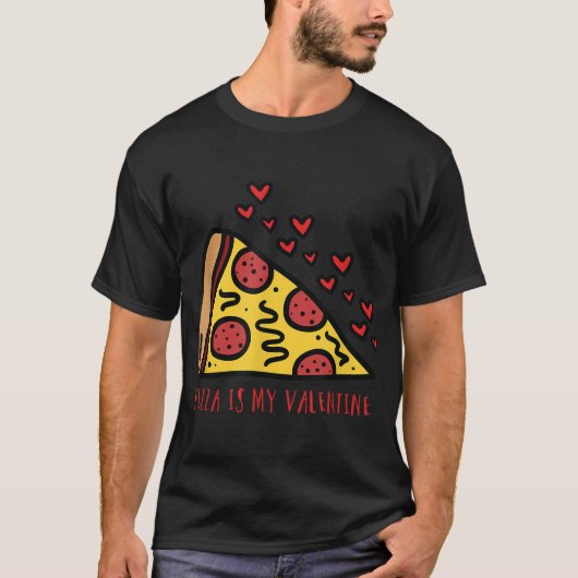 Valentijn Pizza Funny Valentijnsdag voor haar T-shirt (Voorkant)