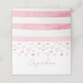 Valentijn plaatsen, valentijn voedseletiketten plaatskaartje (Buitenkant ongevouwen)