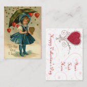 Valentijn Pocket Love Notes Notitiekaartje (Voorkant / Achterkant)