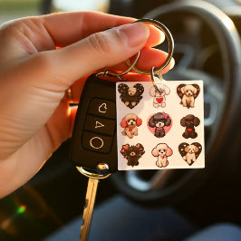 Valentijn poedelhond | HONDENLIEFHEBBERS | Sleutelhanger