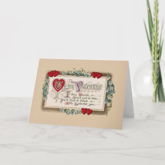 Valentijn Poem Feestdagen Kaart (Voorkant)