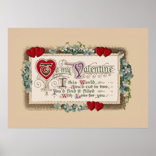 Valentijn Poem Poster (Voorkant)