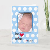 Valentijn Polka Dot Lijst Feestdagen Kaart (Voorkant)