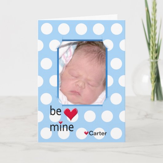 Valentijn Polka Dot Lijst Feestdagen Kaart (Voorkant)