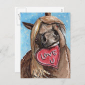 Valentijn Pony Briefkaart Taffy (Voorkant / Achterkant)