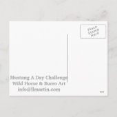 Valentijn Pony Briefkaart Zwart (Achterkant)