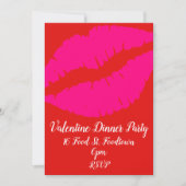 Valentijn pop Art Lips Retro Diner Party Kaart (Voorkant)
