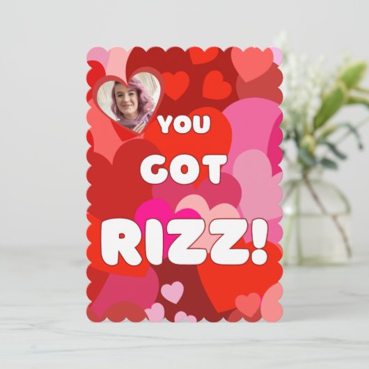 Valentijn Pop Feestdagenkaart (Staand voorkant)