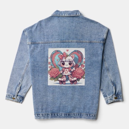 valentijn pop hart denim jacket (Achterkant)
