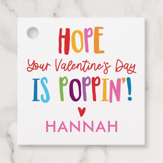 Valentijn Pop Het bevoordeelt Kinder Valentijn Bedankjes Labels (Voorkant)