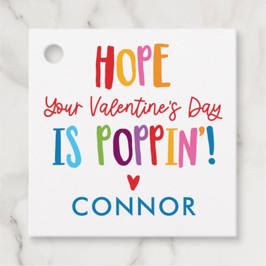 Valentijn Pop Het bevoordeelt Kinder Valentijn Fav Bedankjes Labels (Voorkant)