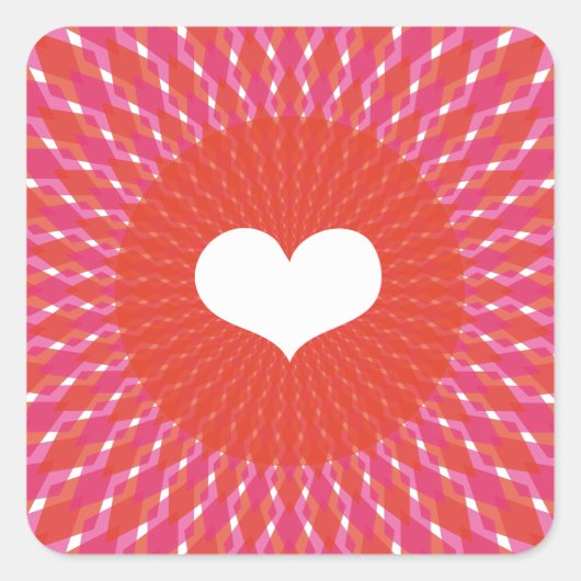 Valentijn Pop Vierkante Sticker (Voorkant)