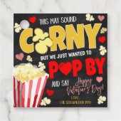 Valentijn Popcorn Gift Label (Voorkant)