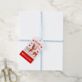 Valentijn Popcorn Gift Label Cadeaulabel (Met Touw)