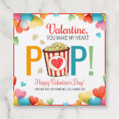 Valentijn Popcorn Label (Voorkant)