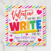 Valentijn potlood geschenk Label (Voorkant)