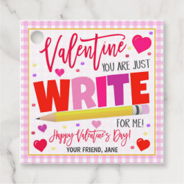 Valentijn potlood geschenk Label