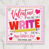 Valentijn potlood geschenk Label (Voorkant)