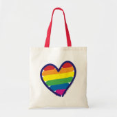 Valentijn Pride Rainbow Tote Bag (Voorkant)