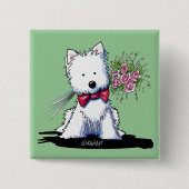 Valentijn Prince Westie Pin Button (Voorkant)