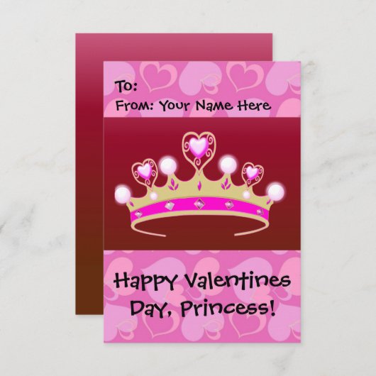 Valentijn Princess Kaart (Voorkant / Achterkant)