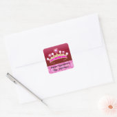 Valentijn Princess Vierkante Sticker (Envelop)