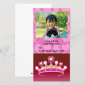 Valentijn Prinses Meisje Feestdagenkaart (Voorkant / Achterkant)