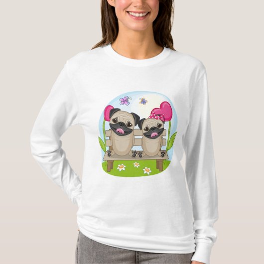 Valentijn Pugs T-shirt (Voorkant)