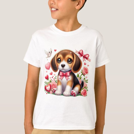 Valentijn Puppy 009 T-shirt (Voorkant)