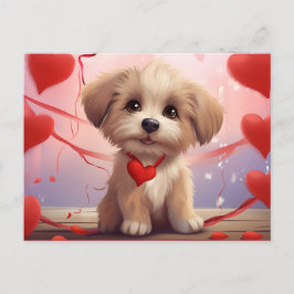 Valentijn Puppy Briefkaart