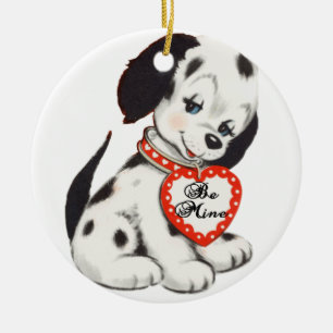 Valentijn puppy dalmatie keramisch ornament