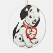 Valentijn puppy dalmatie keramisch ornament (Links)