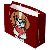 Valentijn Puppy Groot Cadeauzakje (Achterkant Gekanteld)
