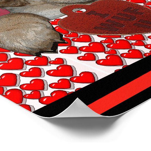 VALENTIJN PUPPY - IK WUF JE! (IK HOOR VAN U) POSTE POSTER (Hoek)