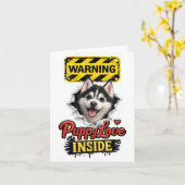 Valentijn Puppy Liefde Kaart (Gele Bloem)