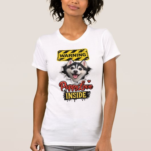 Valentijn Puppy Liefde T-shirt (Voorkant)