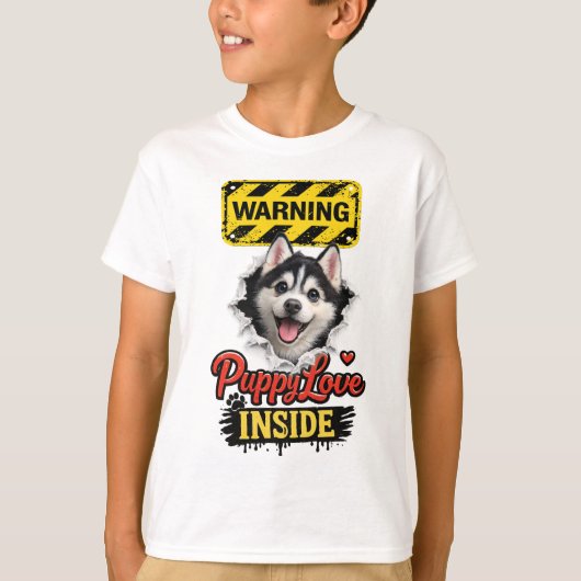 Valentijn Puppy Liefde T-shirt (Voorkant)